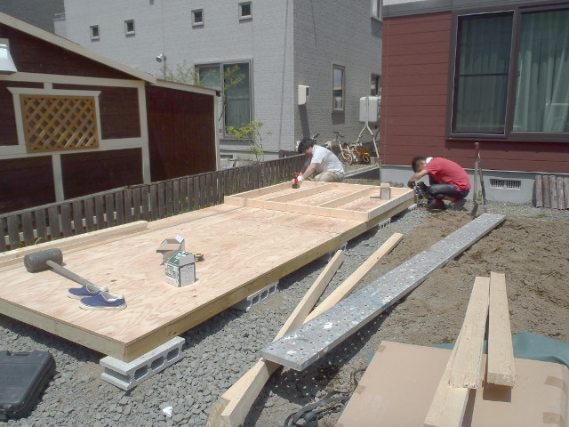 ブラッドフォードの施工風景