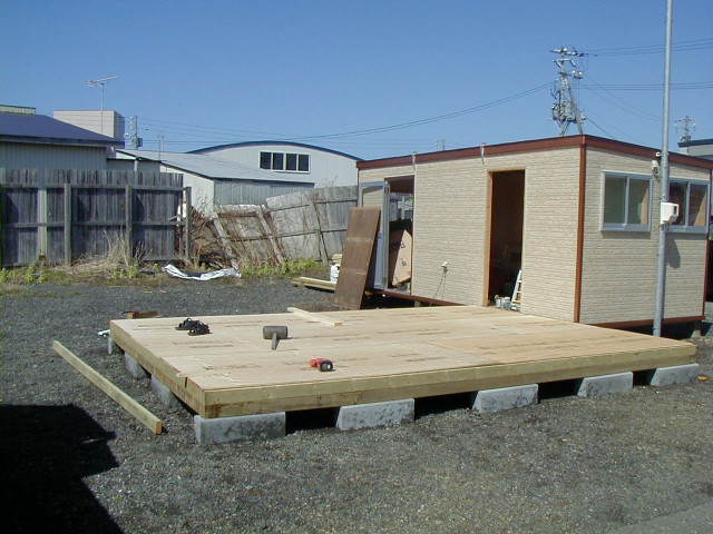 コロンビアの施工風景