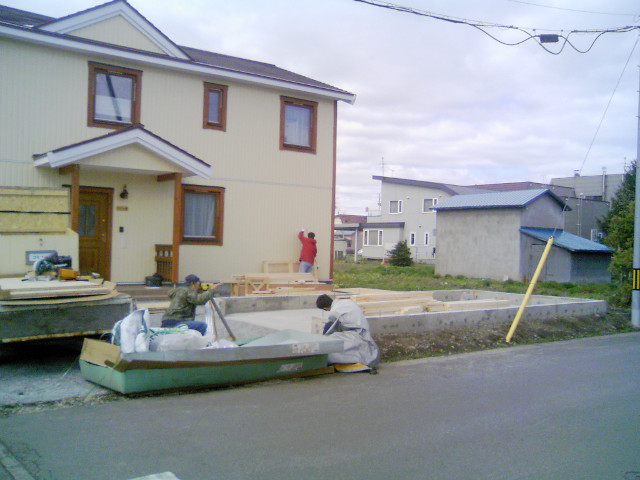 ヒューロンの施工風景