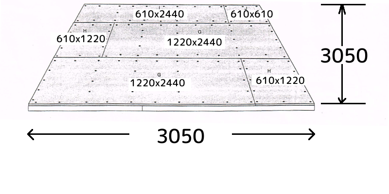 10x10サイズの床