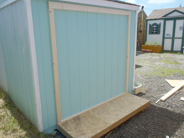 サイドストックの施工風景